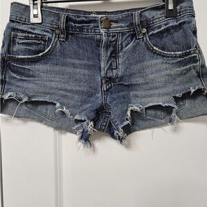 Trendy Blue Distressed Jean Shorts for Women